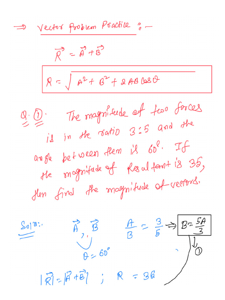 Vector Problem Practice | PDF