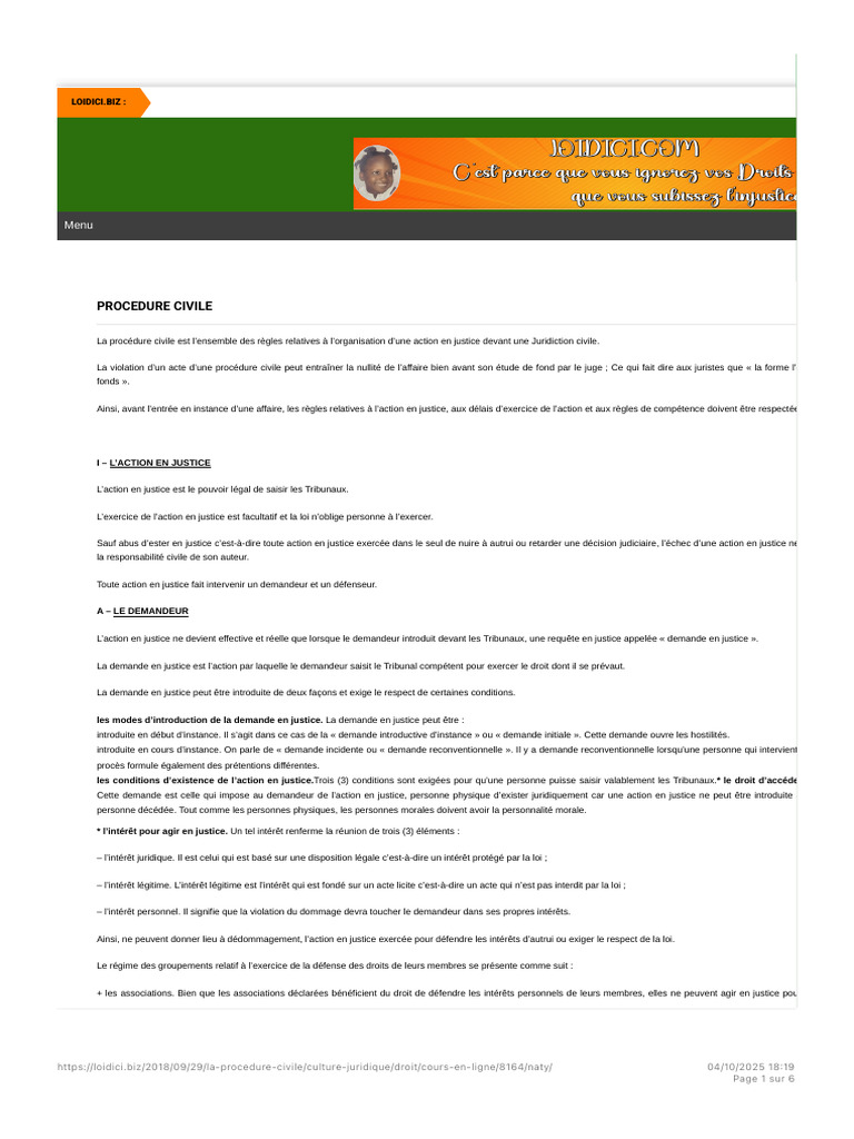 Comprendre l'Action en Justice Civile | PDF | Justice | Crime et violence