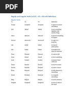 100 Common English Verbs List | PDF | Verb | Languages