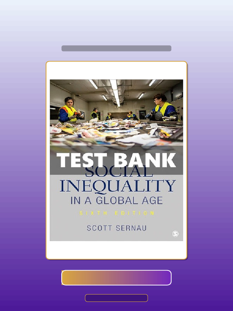 Social Inequality in A Global Age 6 Ed Sernau Ebook and TestBank Bundle ...