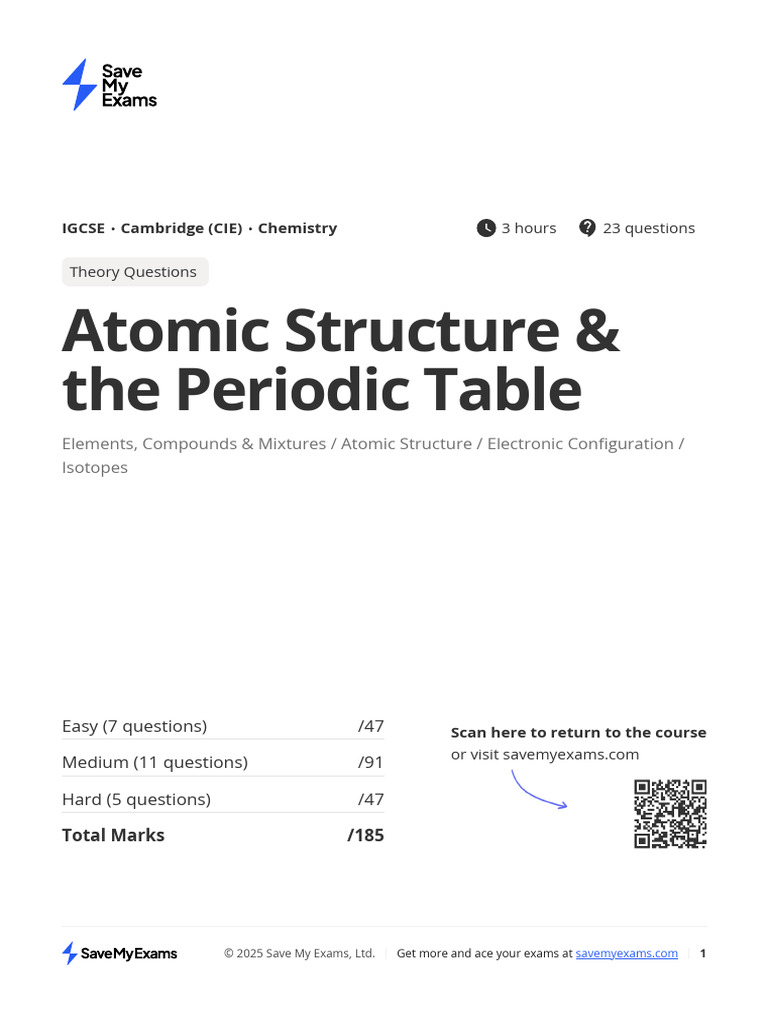 2 1 Atomic Structure and The Periodic Table JNcty9yCZ84gpSNd | PDF ...