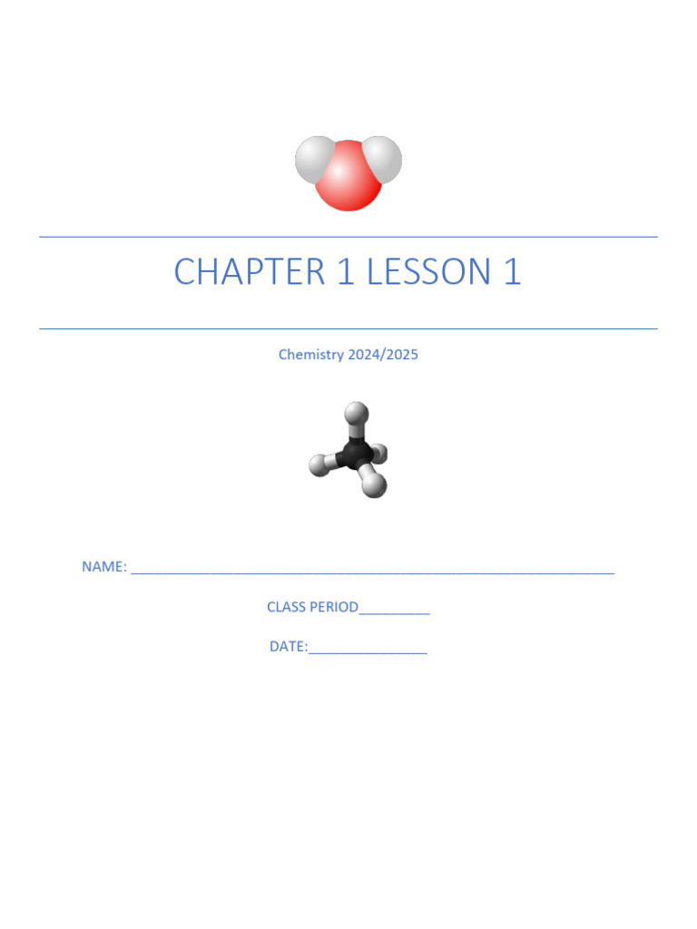 Chem Te Ch01 l01 Guided Notes | PDF | Chemistry | Chemical Substances