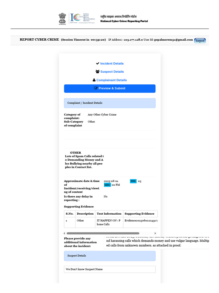 Report on Harassing Spam Calls | PDF | Cybercrime | Crimes