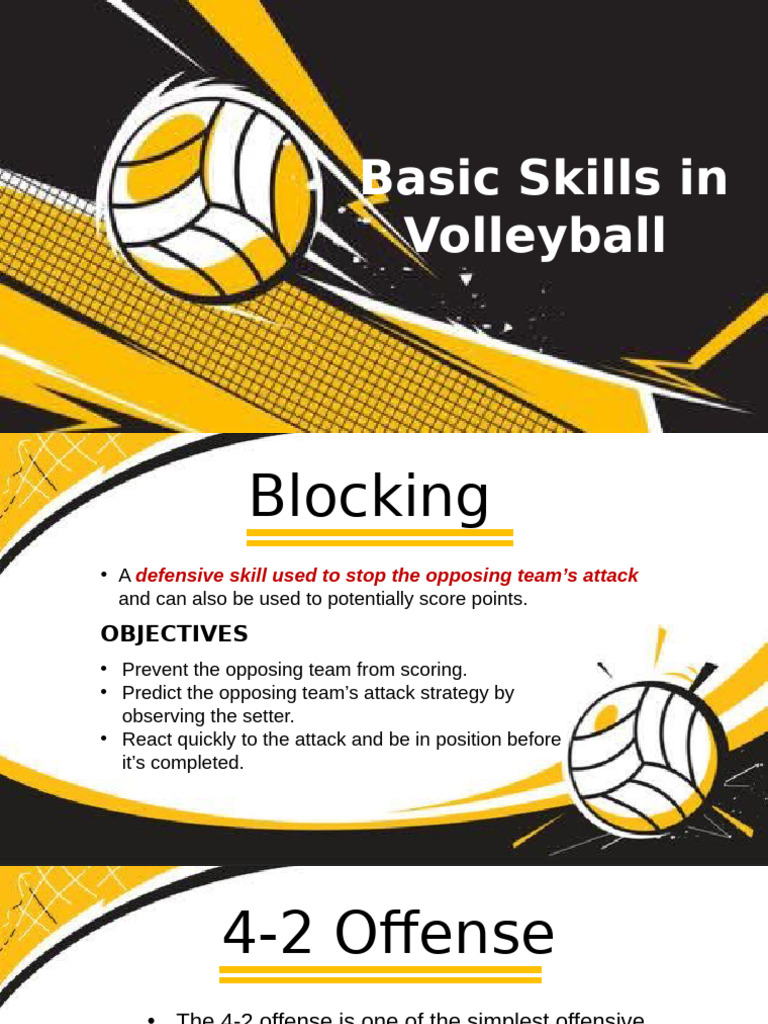 Basic Skills in Volleyball | PDF | Volleyball | Ball Games