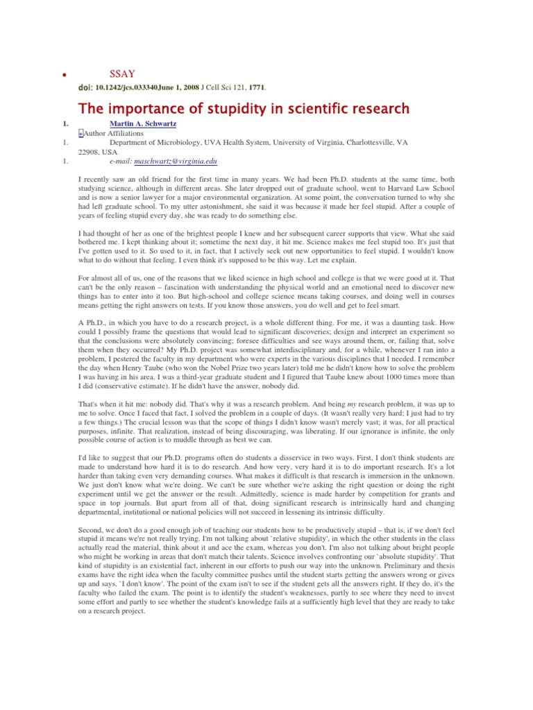 Idiot | PDF | University Of Virginia | Test (Assessment)