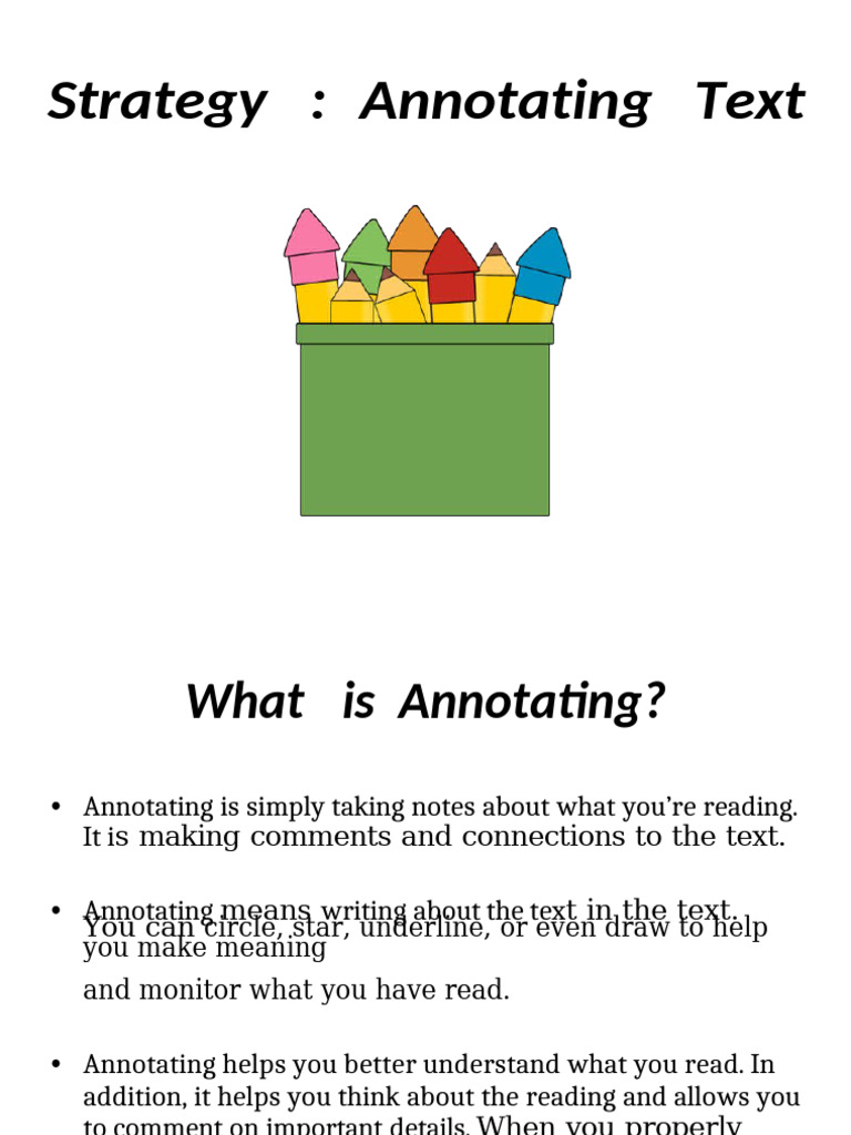 Effective Text Annotation Strategies | PDF