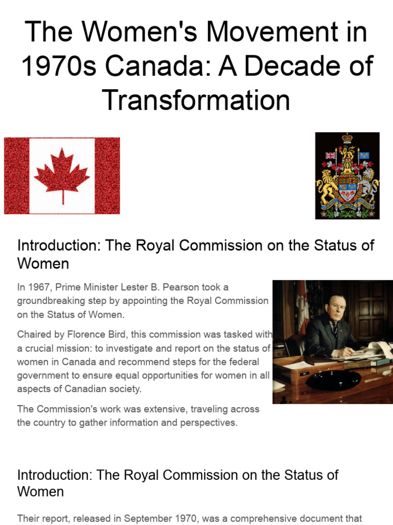 Royal Commission on Women's Status in Canada | PDF | Gender Studies ...