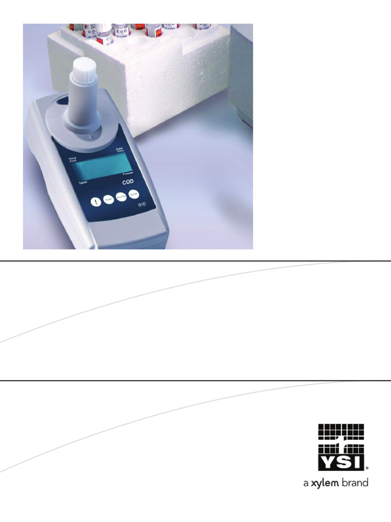 910 COD Colorimeter Manual | PDF | Chemistry