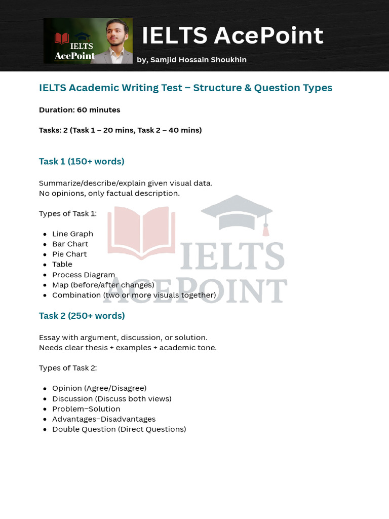 IELTS Academic Writing Test Guide | PDF