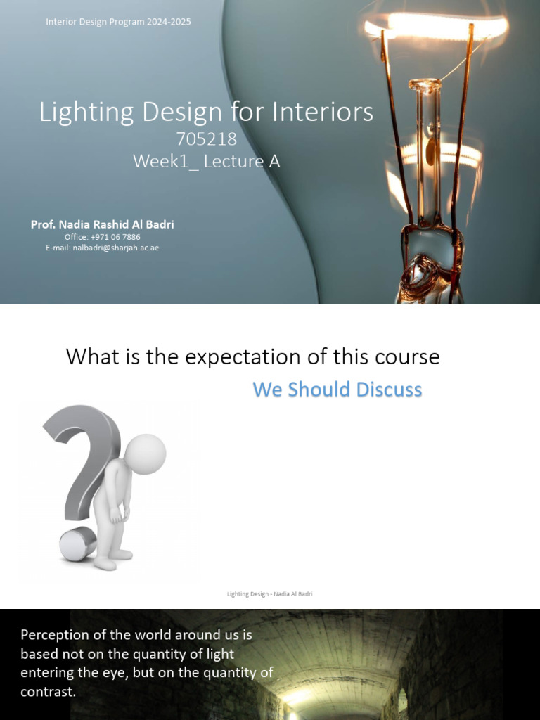 Interior Lighting Design Course Overview | PDF | Lighting | Design