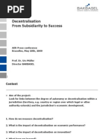 Decentralisation From Subsidiarity To Success: AER Press Conference Bruxelles, May 18th, 2009