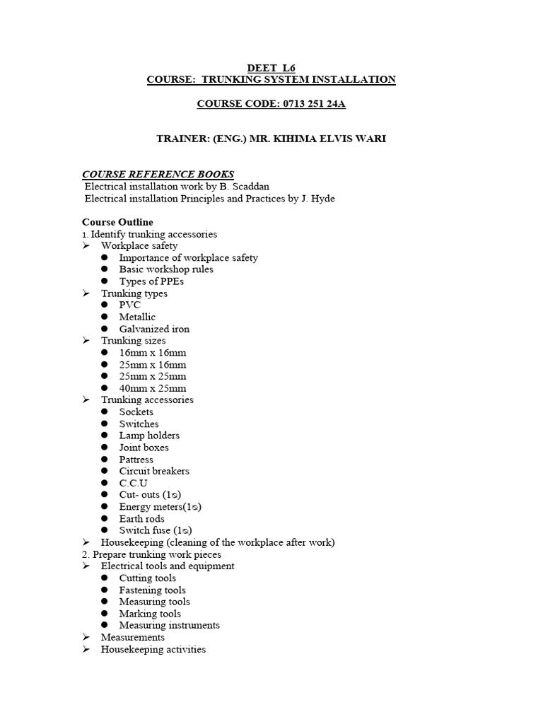 Trunking System Installation Guide | PDF