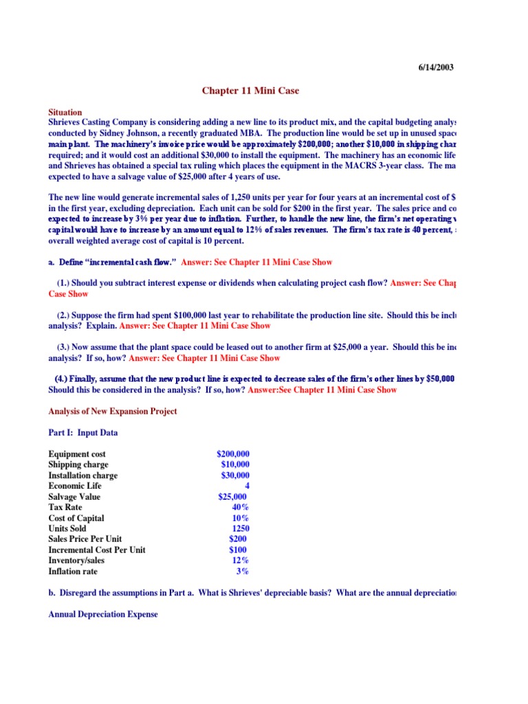 Depreciation Factors in Capital Budgeting | PDF | Depreciation ...