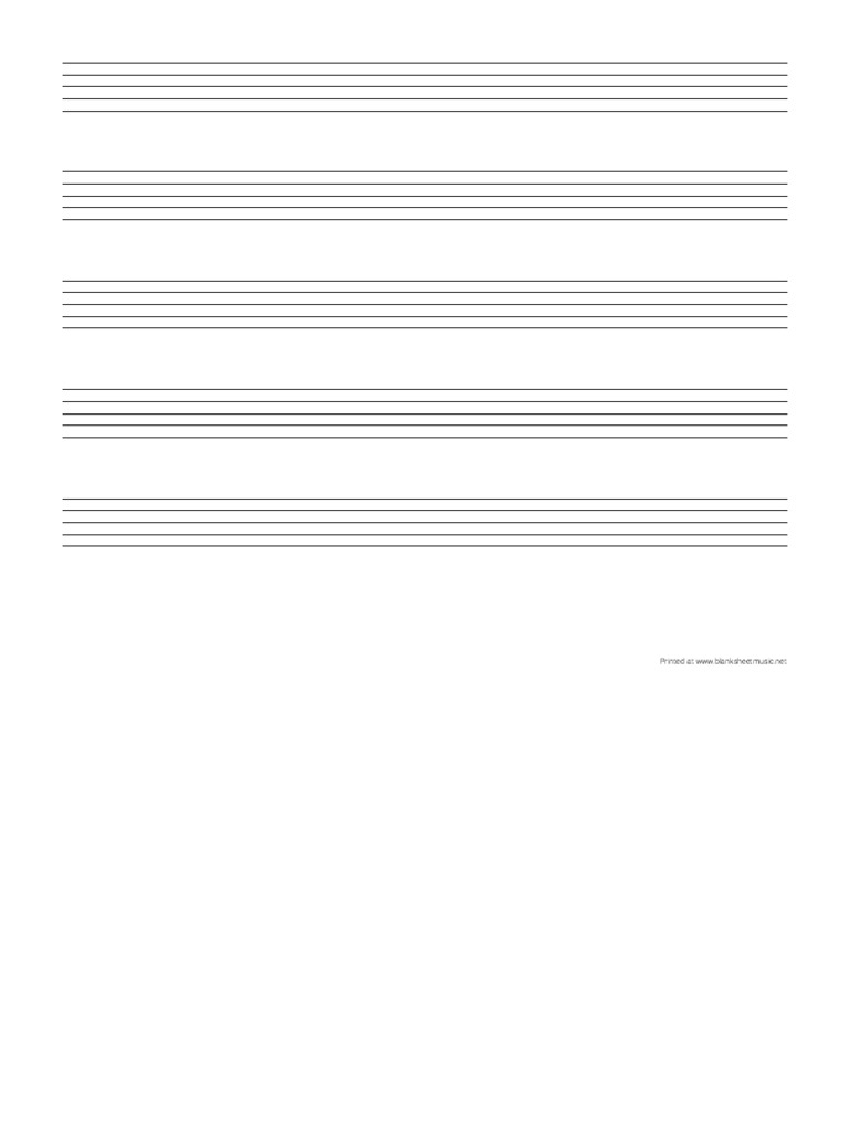 Wide Ruled Staff Paper | PDF