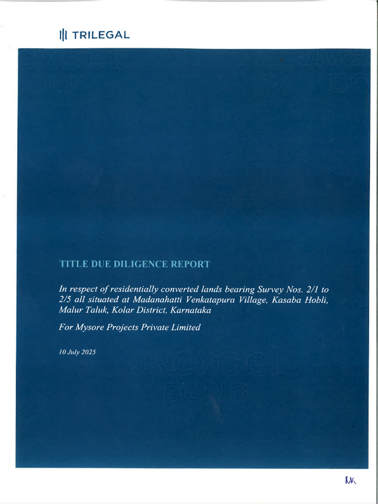 Title Report Survey No 21 To 25 | PDF
