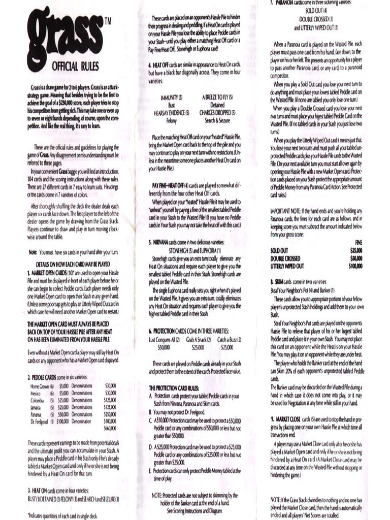 Grass Rules | PDF