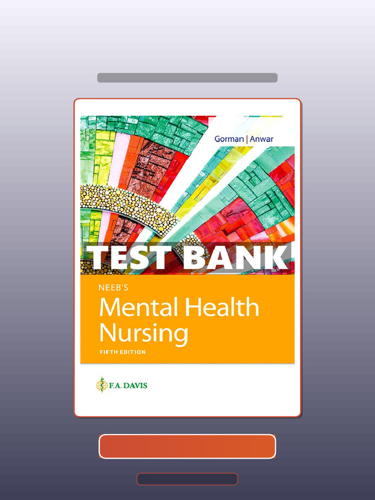 Neebs Mental Health Nursing 5th Edition Gorman eBook and TestBank ...