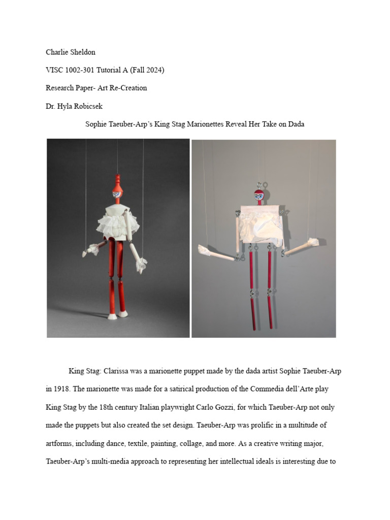 Taeuber-Arp's King Stag Marionettes | PDF | Puppets | Commedia Dell'arte