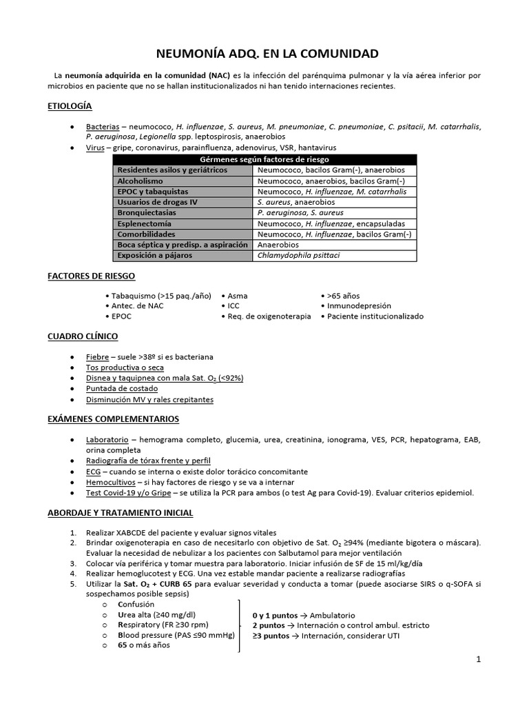 Nac - Listo | PDF | Neumonía | Medicina CLINICA