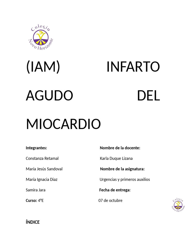 Patología Iam | PDF | Isquemia | Infarto de miocardio
