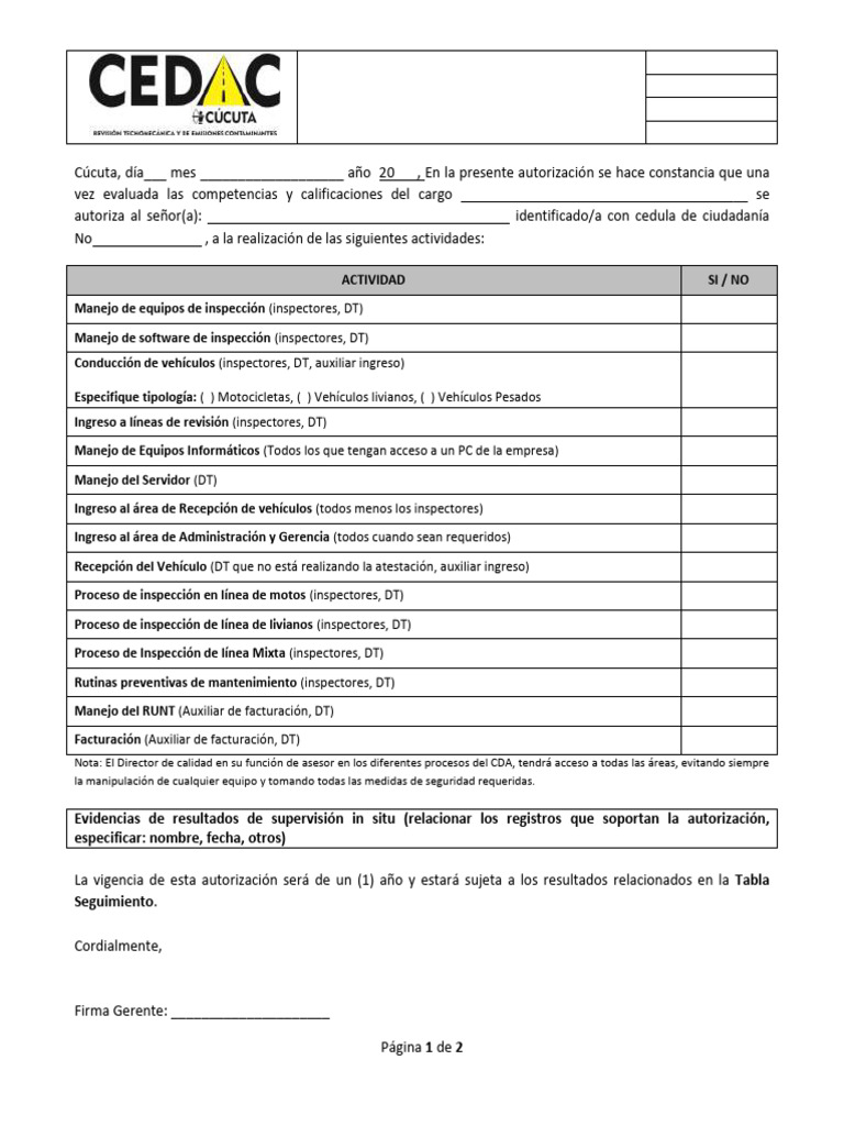 GH F 03 Autorizacion V2 | PDF | Informática