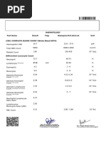 Complete Blood Count Test Results | PDF