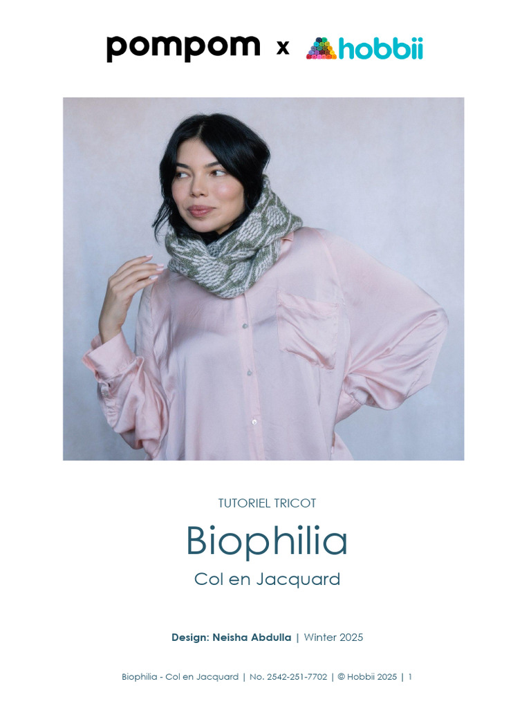 Tutoriel Tricot : Col Jacquard Biophilia | PDF | Tricot | Fibres