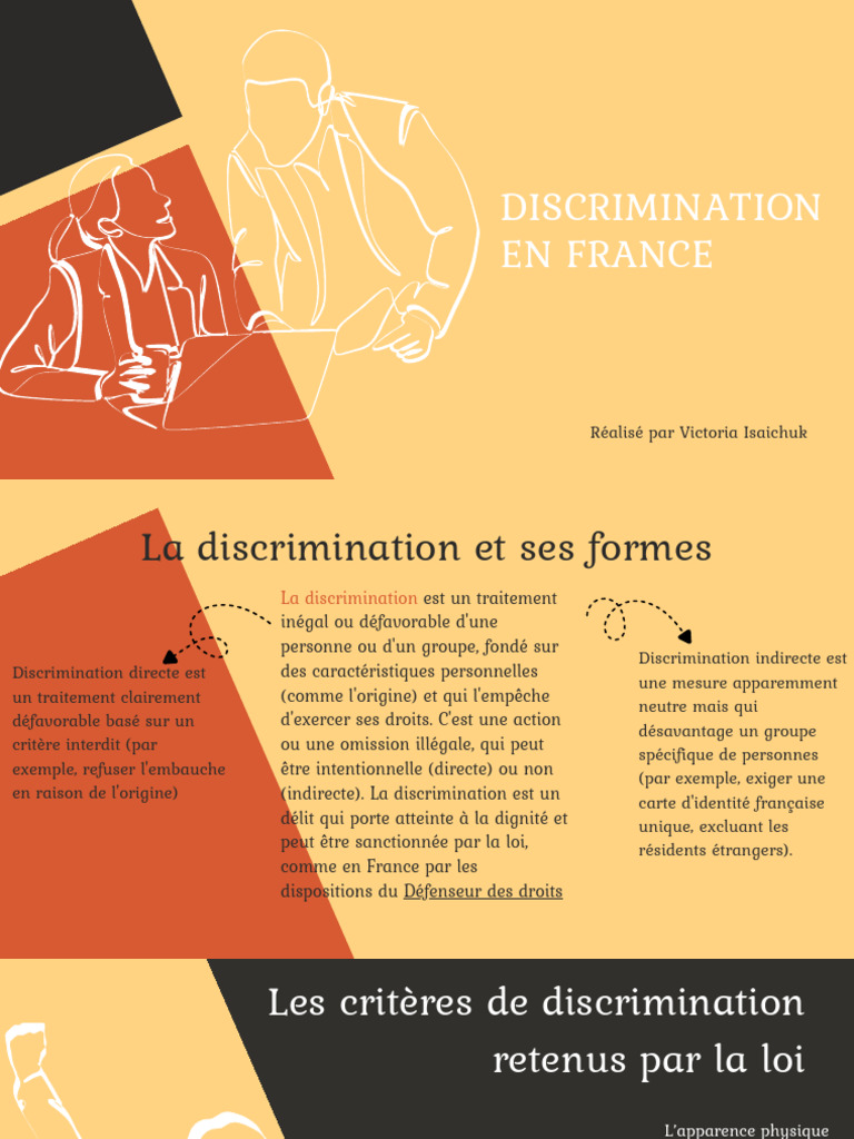 Discrimination en France : Types et Critères | PDF | La discrimination ...