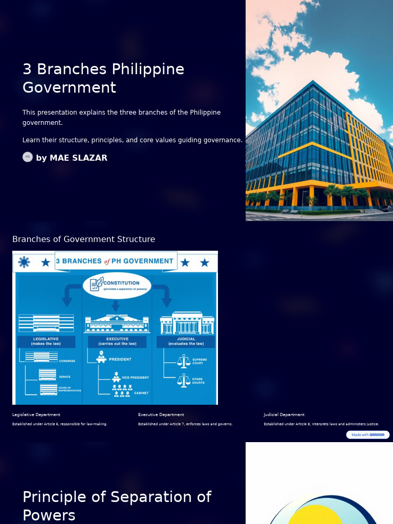 3 Branches Philippine Government | PDF | Separation Of Powers | Integrity