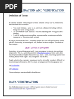 Data Validation and Verification Methods | PDF | Verification And ...