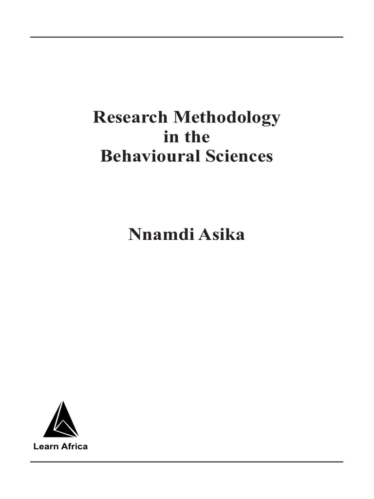 Behavioural Sciences Research Methods | PDF | Survey Methodology ...