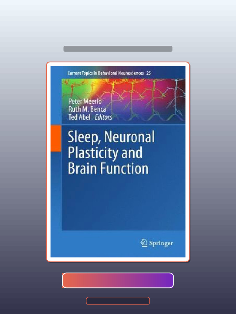 Complete Sleep Neuronal Plasticity and Brain Function Ebook and ...