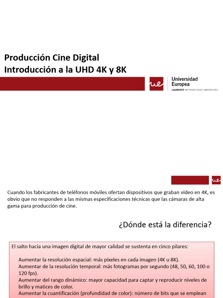Normas del Cine Digital 4K y 8K | PDF | Formato de imagen sin procesar ...
