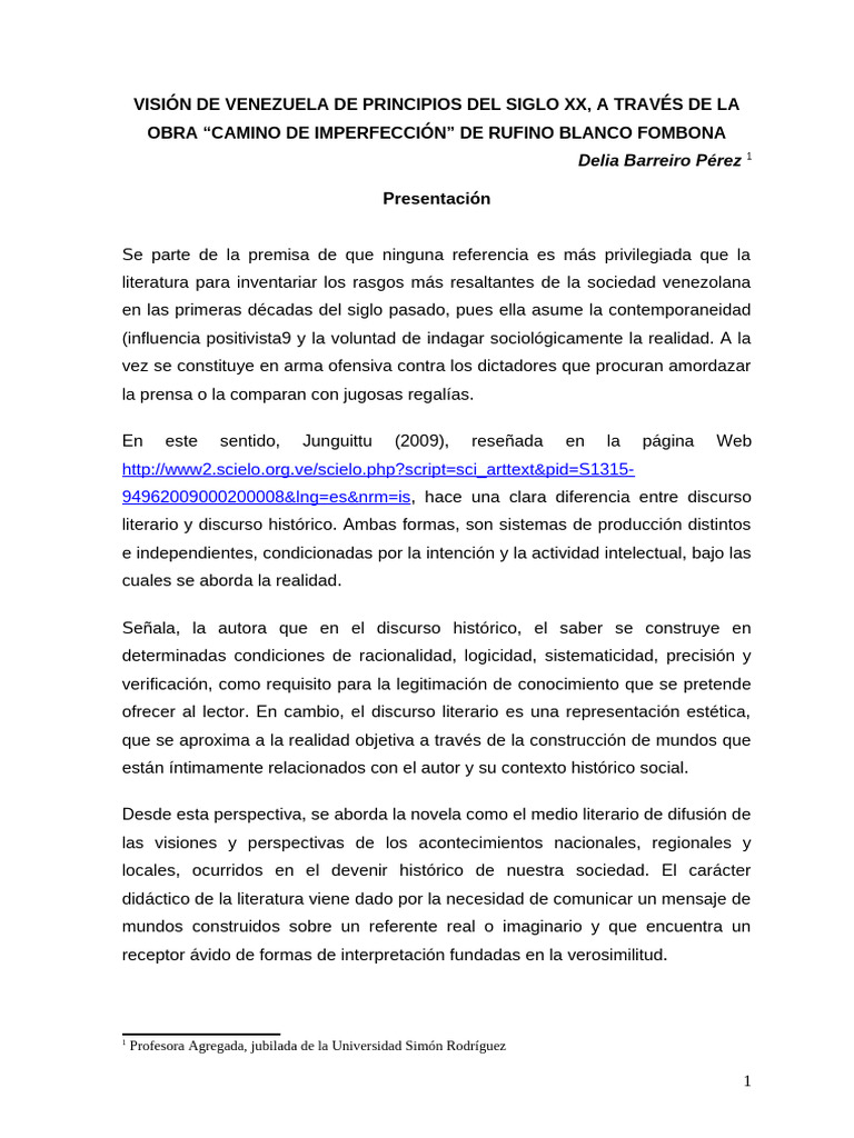 Visión de Venezuela de Principios Del Siglo XX | PDF | Educación en ...
