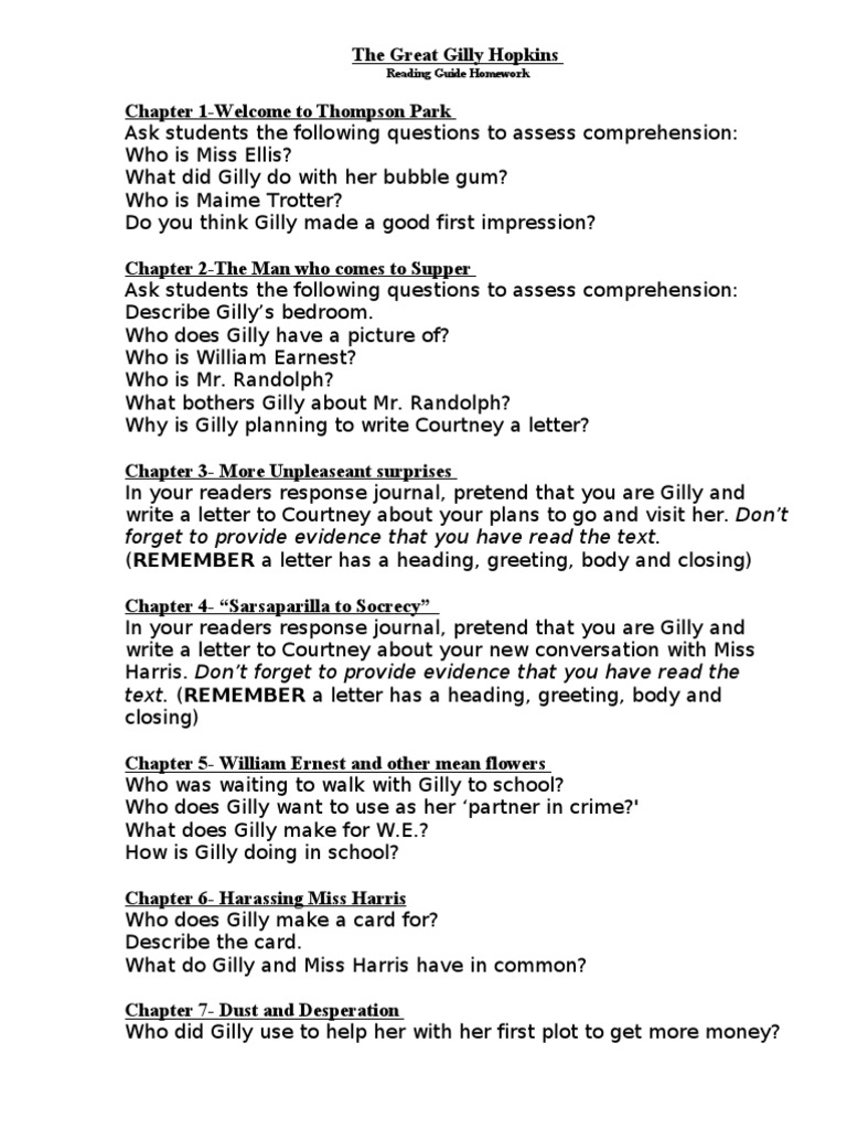 The Great Gilly Hopkins Pdf