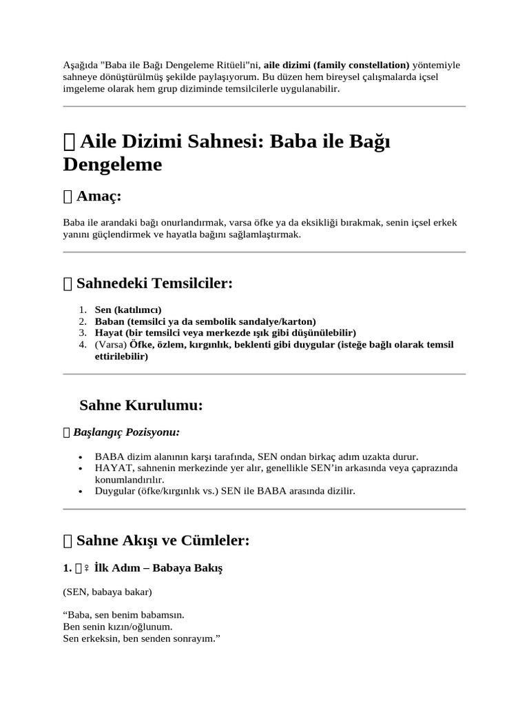 Baba Ile Bağı Dengelemek | PDF