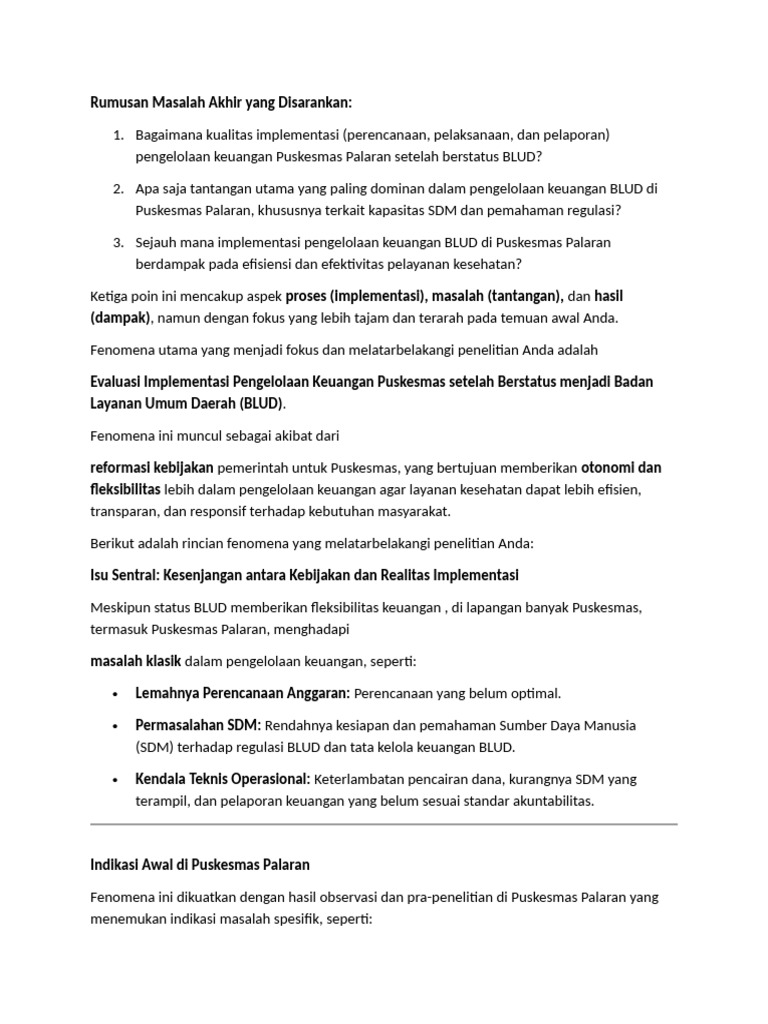 Evaluasi Pengelolaan Keuangan BLUD Puskesmas | PDF