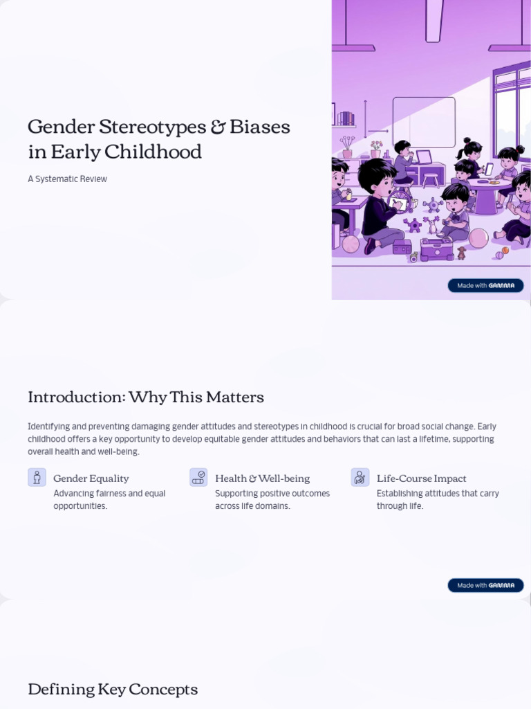 Gender Stereotypes in Early Childhood | PDF | Gender Studies | Gender