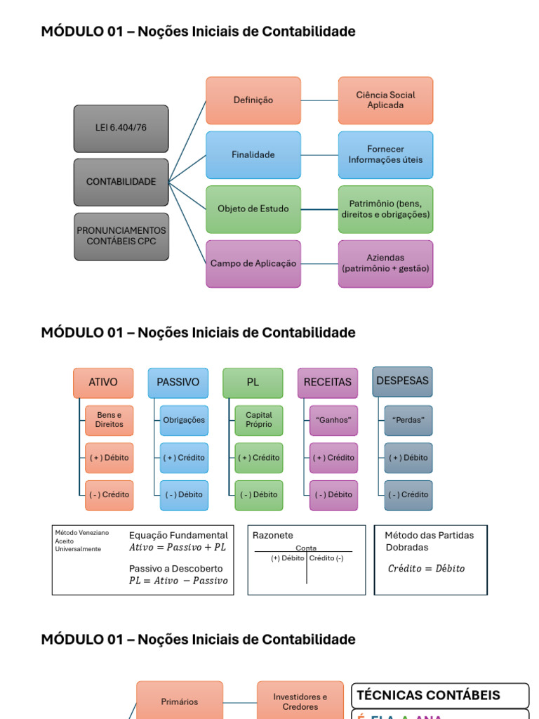 Noções Iniciais de Contabilidade | PDF | Contabilidade | Contabilidade ...
