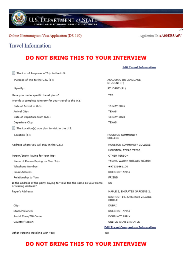 Non-Immigrant Visa - Review Travel Information1 | PDF | Travel Visa ...
