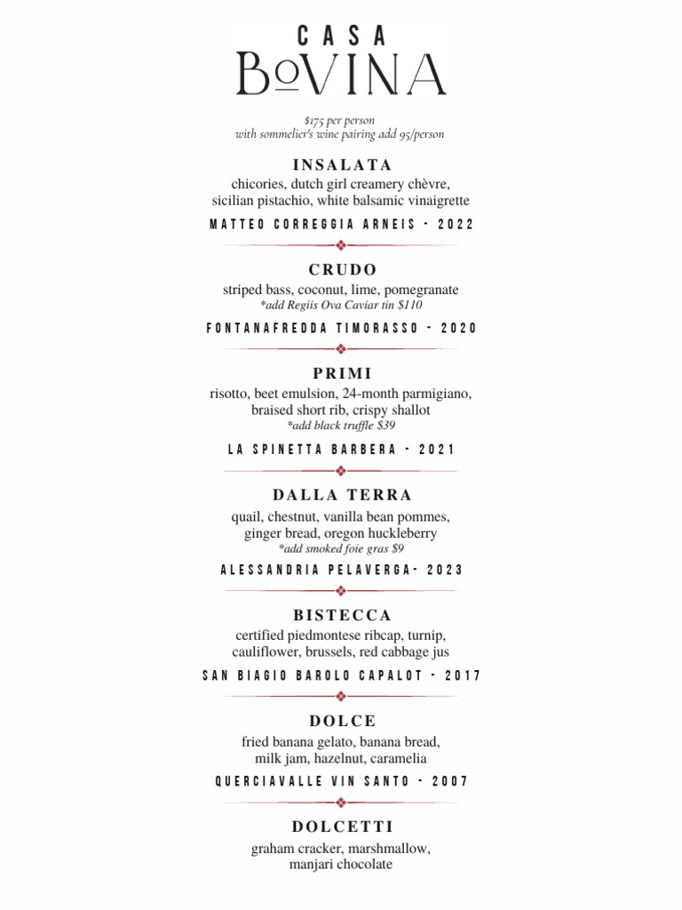 Tasting Menu | PDF