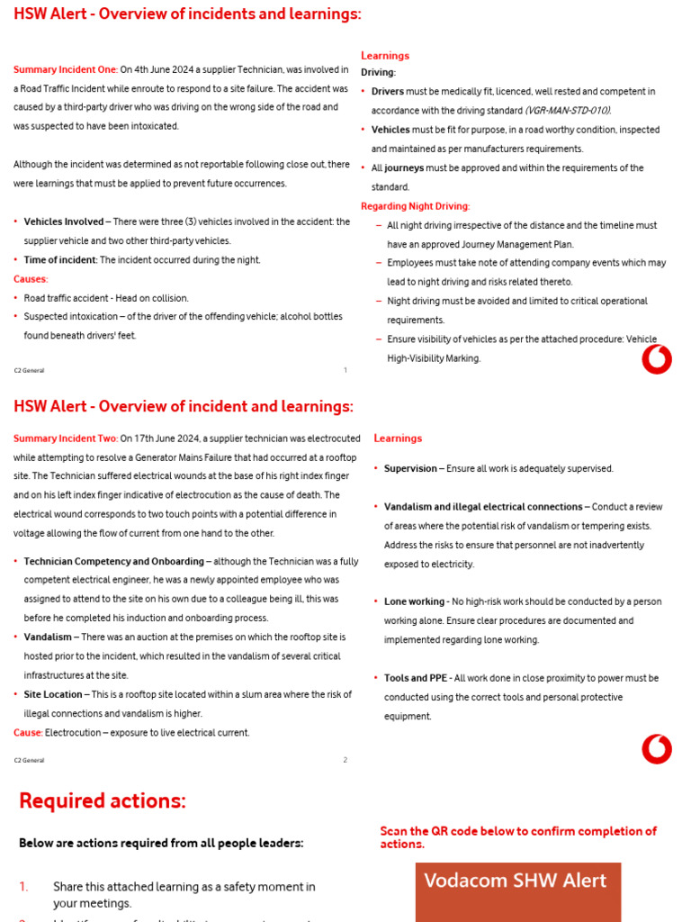 SHW Alert August 2024 | PDF | Traffic Collision | Transport