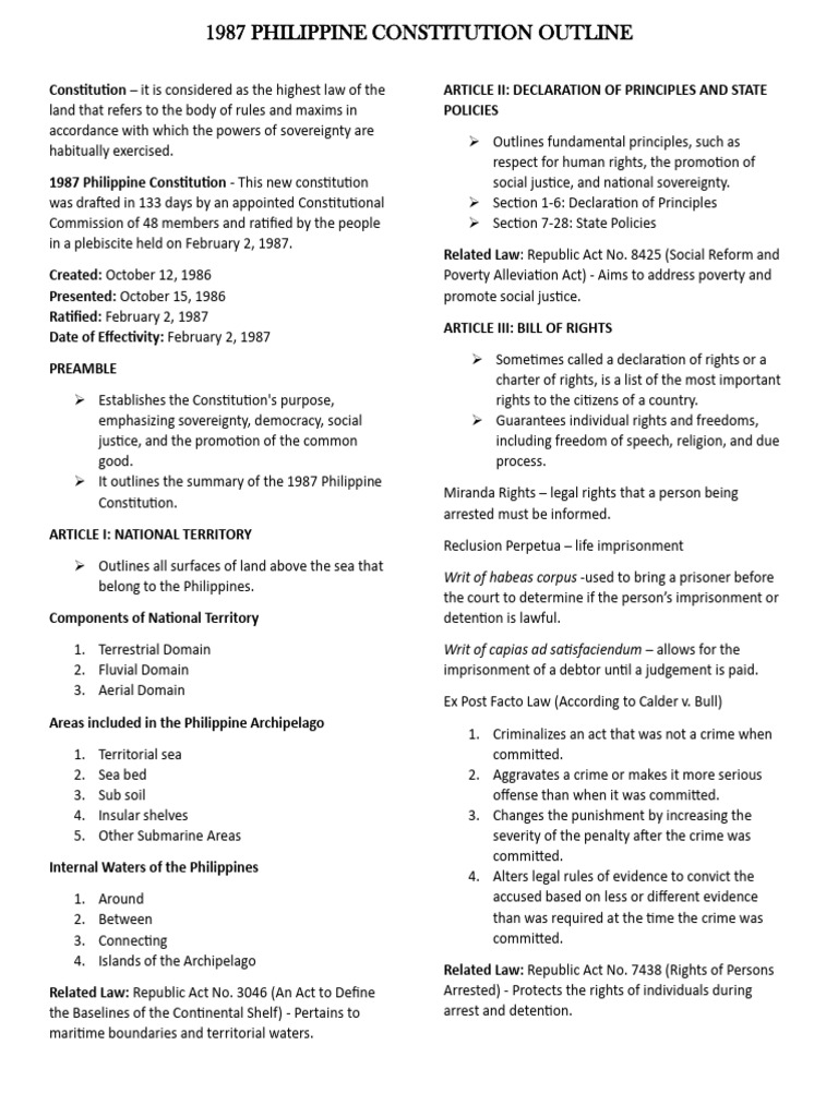 1987 Philippine Constitution Overview | PDF | Naturalization | Citizenship