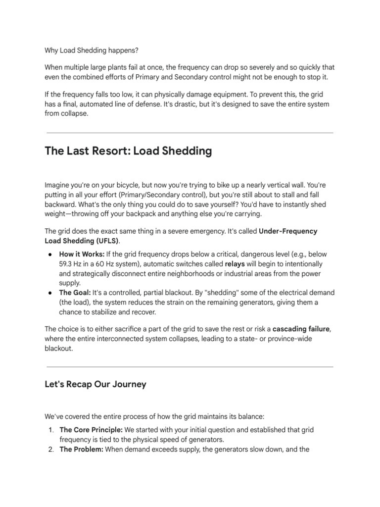 Understanding Load Shedding Causes | PDF | Electrical Grid | Power ...
