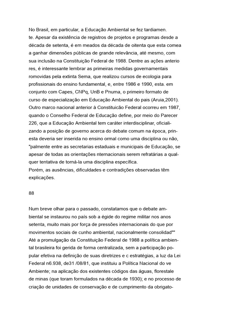 Fundamentos da Educação Ambiental no Brasil | PDF | Sustentabilidade ...