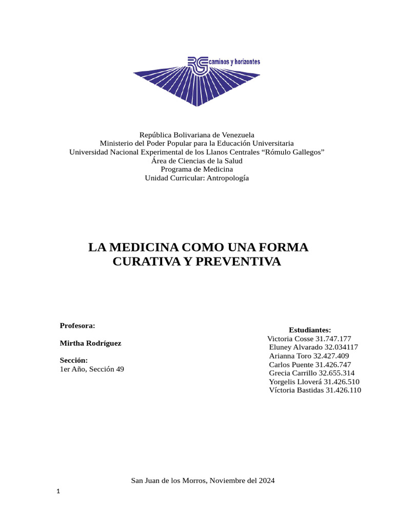 La Medicina de Una Manera Preventiva y Curativa | PDF | Vacunación ...