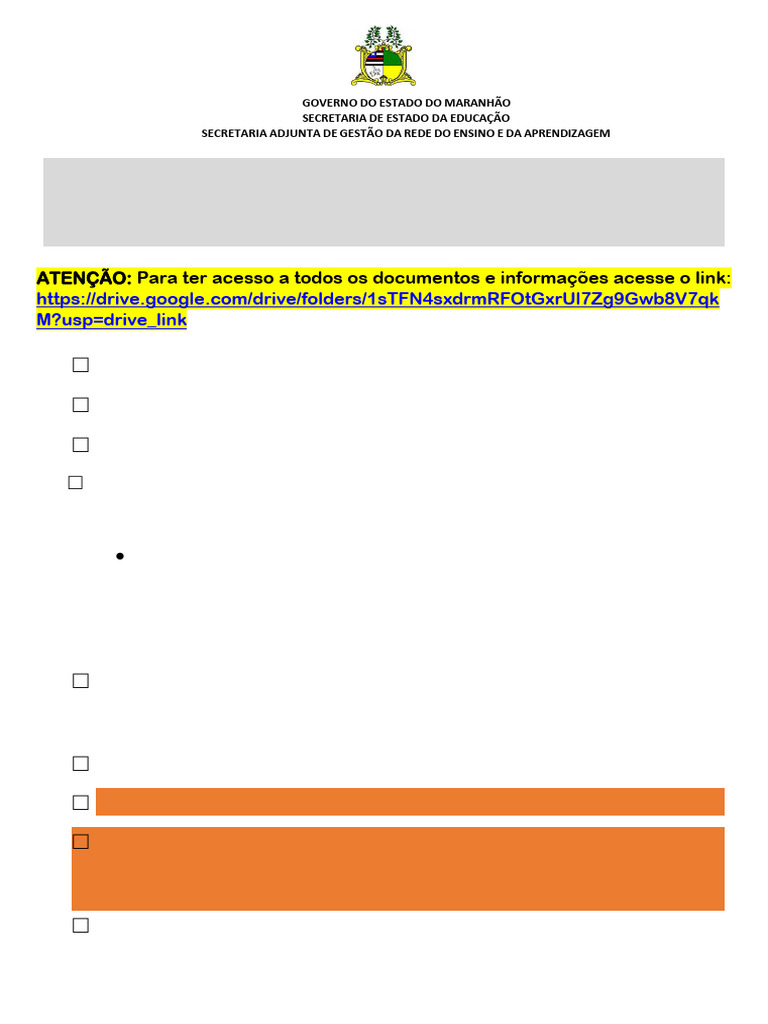 Checklist - 2 Parcela - 3 Edição Do Prêmio Escola Digna | PDF