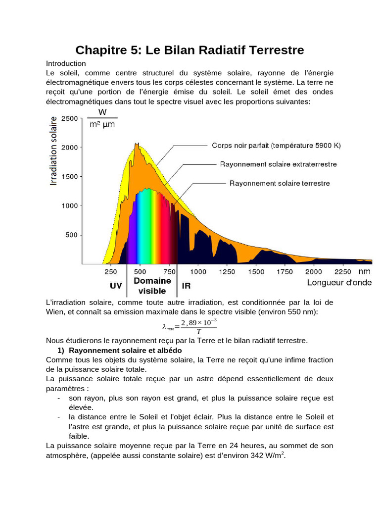 Bilan Radiatif Terrestre et Effet de Serre | PDF | Effet de serre ...
