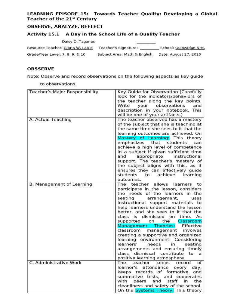 Teacher Quality in 21st Century Education | PDF | Constructivism ...