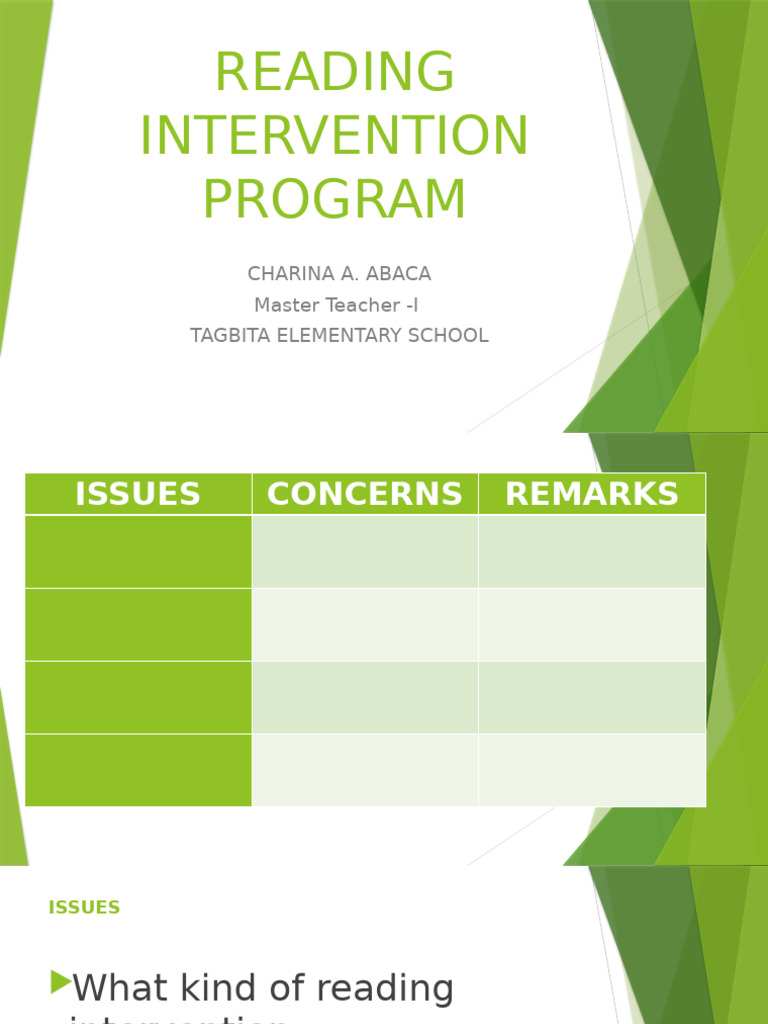 Reading Intervention Program | PDF